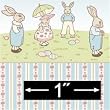 1:24 Scale Bunny Parade Dollhouse Wallpaper