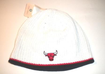 Chicago Bulls Adidas White Waffle Beanie Hat