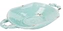 Napa Home & Garden Aegean Collection 3-Inch by 17-1/2-Inch Ceramic Low Bowl with Rope Handles, Antique Aqua Finish