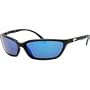 Costa Del Mar Turbine Polarized Sunglasses - Costa 580 Glass Lens Black/Blue Mirror, One Size
