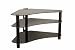 GT7 Contemporary Black Glass LCD TV Corner Stand with black legs. Up to 37