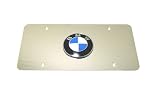 Buy : BMW Genuine Logo Polished Stainless Steel Marque License Plate