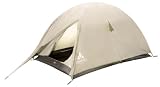 Vaude Campo Compact – 10214 – Tente de camping trekking dôme – 2 personnes – sable/chute green