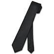 Biagio BAMBOO SILK Narrow NeckTie Skinny BLACK Thin Men's 2.5" Neck Tie