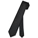 Biagio BAMBOO SILK Narrow NeckTie Skinny BLACK Thin Men's 2.5" Neck Tie