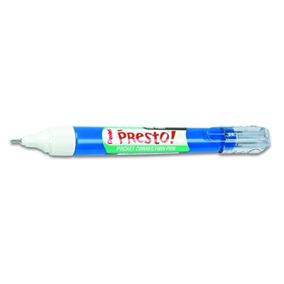 Pentel Presto! Multipurpose Correction Pen, 7ml, White (ZL62-W)