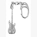 Gift Boxed Pewter Keyring Bass Guitar