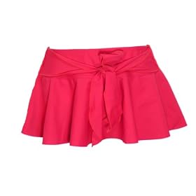 VIX Hot Pink Solid Bow Skirt Swim Cover up XS/S