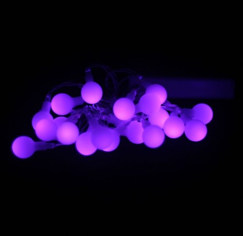 Purple 20 Led Battery Powered Lights (Free Berry Covers Included) - Indoor Christmas Lights/lighting, Halloween Party