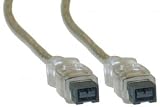 IEEE-1394, 9P / 9P, Firewire Cable, Clear, 10 ft