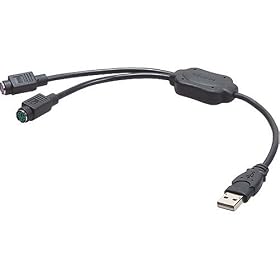 Belkin USB PS/2 Adapter - Keyboard / mouse adapter - 4 PIN USB Type A (M) - 6 pin PS/2 (F)