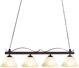 Honsel Leuchten 70654 Honsel Pendelleuchte rostfarbig antik Glas champ
