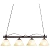 Honsel Leuchten 70654 Honsel Pendelleuchte rostfarbig antik Glas champ