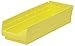 Akro-Mils 30138 Plastic Shelf Bins, Heavy Duty Storage Bins for Garage, Closet, and Drawer Organization, 18-Inch x 6-1/2-Inch x 4-Inch, Yellow, 12-Pack