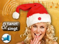 infactory Singende und tanzende Nikolausmütze