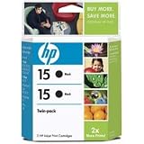 HP 15 Ink Twin Pack (C6653FN#140)