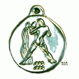 Aquarius- Pewter Pendant Jewelry - Astrology - Zodiac - Sign - January 21 to February 18