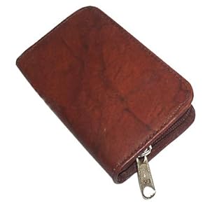 New Leather Business Credit Card Holder Zipper Wallet Available in 3 Colors