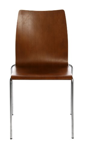 TOPSTAR CH170-NU Besucherstuhl I-Chair Holz Nu&szlig;baum (4 St&uuml;ck)