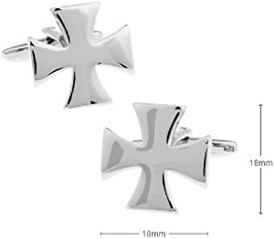 Seattle night Jewelry Mens Iron Cross Shirt Cufflinks with Presentation Gift Box Suit Wedding Business
