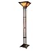 Mission Camelot Torchiere Floor Lamp in Antique Bronze