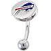NFL Logo TOP Mount CURVED Belly Ring - Buffalo Bills