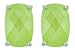 Platinum Plated Sterling Silver Light Green Opaque Oval Shaped Cubic Zirconia Earrings