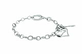 Fossil Damen-Charms-Armband Herzen Edelstahl 18-22 cm JF84759040