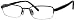 Computer Glasses with Clear Polycarbonate Double Sided Anti-reflective Coating, Scratch Coating and Uv Protection - Metal Semi Rimless Frame - 50-18-135.