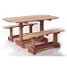 ATC - zOT70 Picnic Table Set - Clear Western Red Cedar - Detached Benches