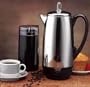 Farberware FCP2004 12-Cup Stainless Coffee Percolator with Bonus Grinder