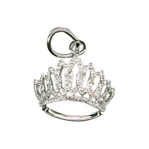 Tiara Charm, 14K White Gold by