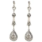 Lee Angel Silver Crystal Linear Earring