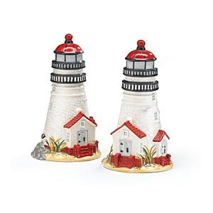 Lighthouse Salt and Pepper Set --Coastal Light