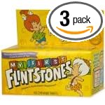 My First Flintstones Multivitamin Chewable Tablets for Ages 2 to 3 Years, 100-Count Bottles (Pack of 3)