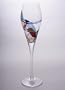 Set Of Four (4) MILANO Romanian Crystal CHAMPAGNE FLUTE Cobalt Blue/Stained Glass Pattern BARWARE