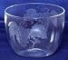 Individually Hand Etched Grapes Small Glass Salad Bowl 3 1/2"H 4 3/4"D Set of Two