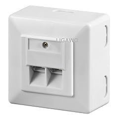 Kombi Netzwerk Datendose Netzwerkdose Cat.6 Aufputz + Unterputz voll geschirmt Metalldruckgussgeh�use