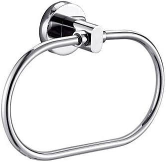 BL Modern retro bathroom accessories Chrom Finish Solid Brass Rectangular Towel Ring, L20*W16*H5.5cm