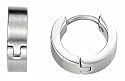 Fred Bennett Mens E2938 Brushed Steel Huggie Earrings