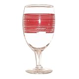 Fiesta Scarlet Stripe 16-ounce Glass Goblet by Fiesta