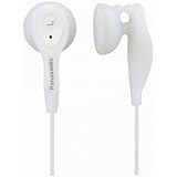 Panasonic RP-HV21-W In-Ear Earbud Heaphones with Built-in Clip (White)