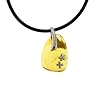 Amber with Sterling Silver Clasp and Embedded Stars - Adjustable Rubber 17-19 Inch Cord
