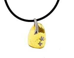Amber Pendant with Sterling Silver Clasp and Adjustable Rubber 17-19 Inch Cord