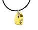 Amber with Sterling Silver Clasp and Embedded Stars - Adjustable Rubber 17-19 Inch Cord