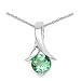 6mm 0.85 CT Peridot Pendant in Sterling Silver with 18