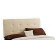 Double Button Tufted Headboard in Oatmeal Size: Full