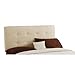 Double Button Tufted Headboard in Oatmeal Size: Full