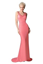 V-neck Sleeveless Lace Backless Mermaid Evening Dress/Prom Dress/Party Dress/Wedding Dress 