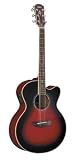 Yamaha CPX700 Acoustic Electric Guitar, Dark Red Burst